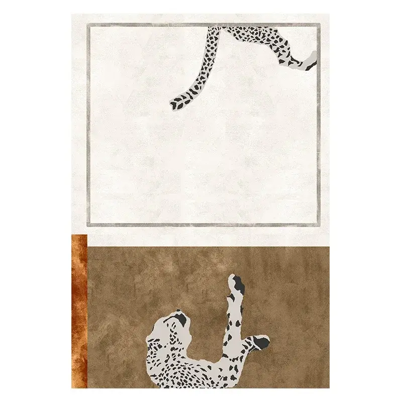 Thumbnail: Light Luxury Leopard Print Rug – Plush Carpet for Bedroom & Living Room