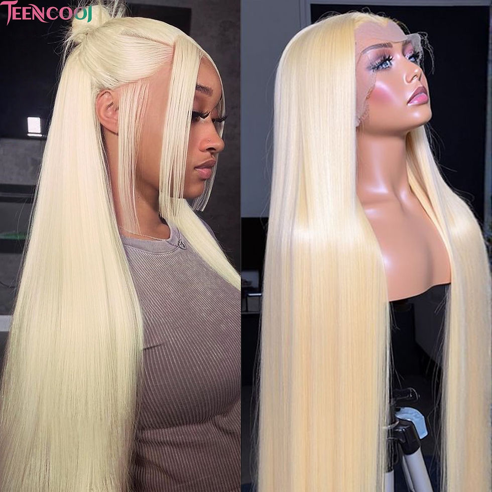 Thumbnail: 613 Blonde Straight Wig 13x6 HD Lace Front Brazilian Human Hair