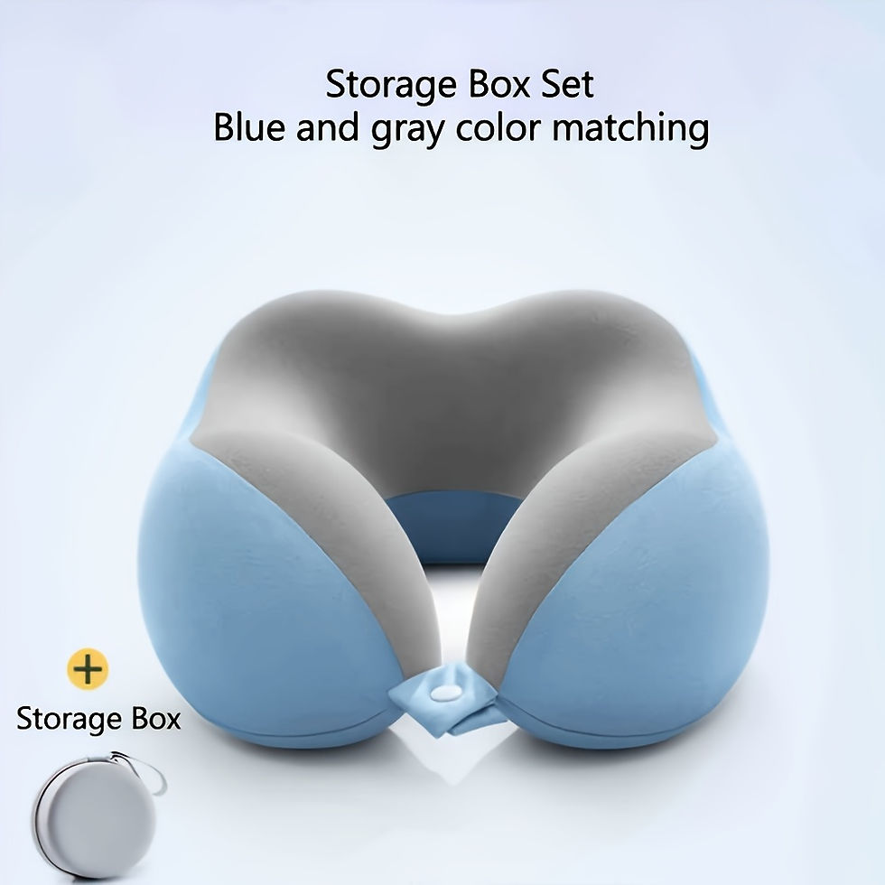 Thumbnail: ErgoComfort U-Shape Memory Foam Neck Pillow with Storage Bag