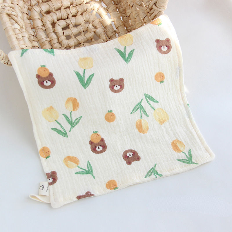 Thumbnail: Soft Cotton Baby Muslin Squares with 4 Layer Gauze and Cute Floral Print