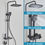 Thumbnail: White Wall Mounted Shower Faucet Digital Display Hot Cold Mixer
