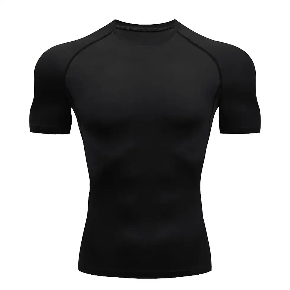 Thumbnail: Men’s Short Sleeve Gym T-Shirt – Quick Dry, Compression Fit, Training & Workout