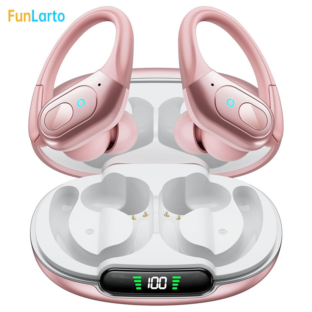 Bluetooth 5.3 Sport Wireless Headphones – IPX7 Waterproof Earhook Earbuds