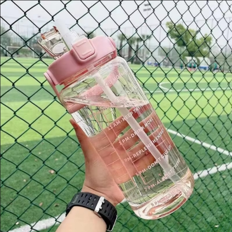 Thumbnail: 2L Portable Water Bottle with Straw – Leak-Proof Travel Jug for Women & Fitness