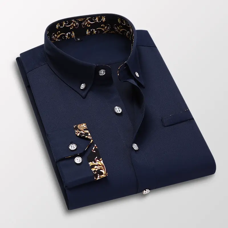 Thumbnail: Men’s Business Casual Floral Shirt – Non-Iron, Long Sleeve, Spring