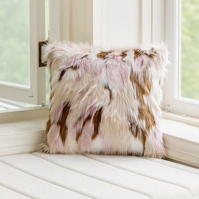 Thumbnail: Pink Boho Retro Diamond Parrot Feather Cushion Pillow Cover