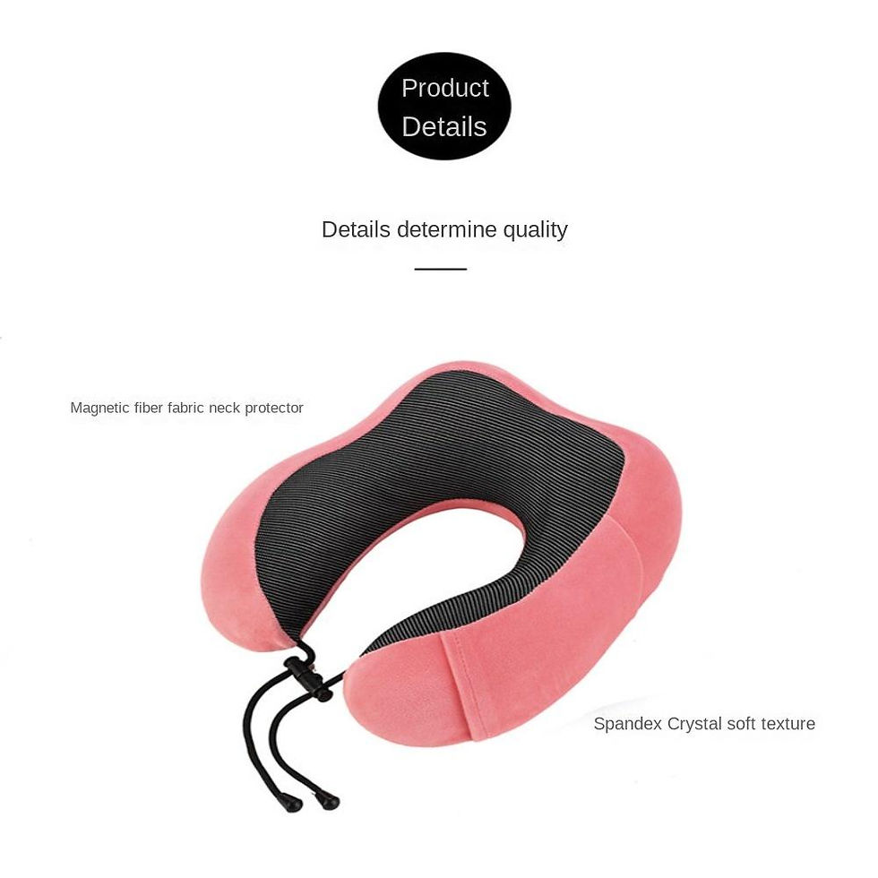 Thumbnail: Memory Foam Travel Neck Pillow U-Shape Cushion for Comfort
