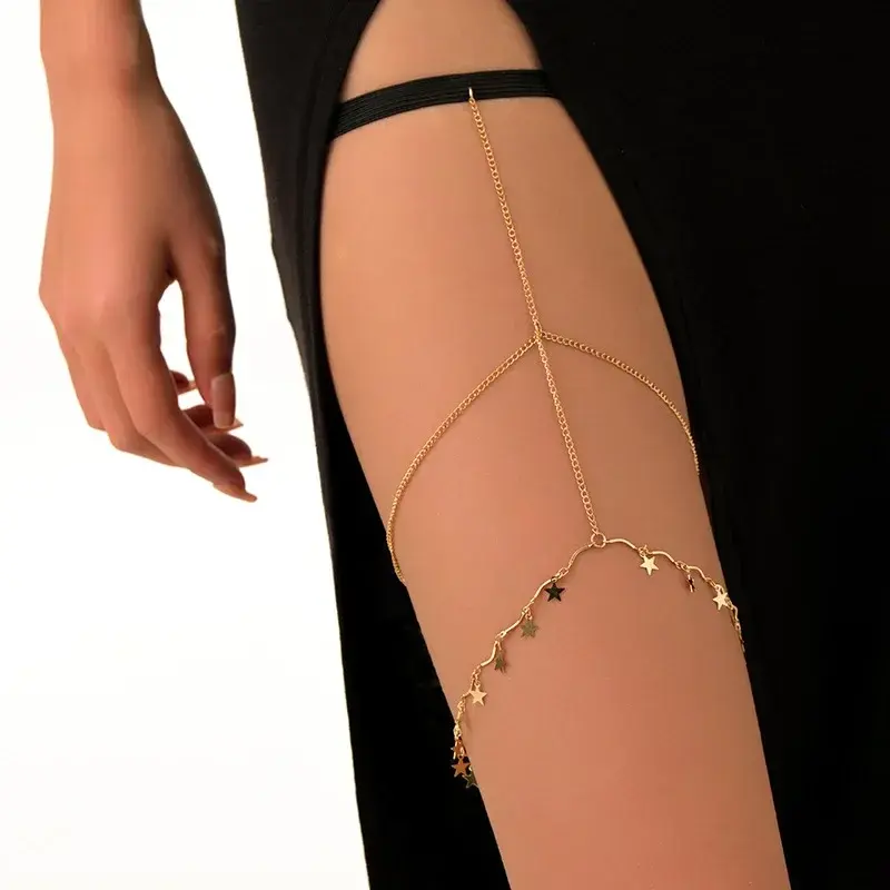 Thumbnail: Sexy Summer Boho Double-Layer Thigh Chain for Women Body Jewelry