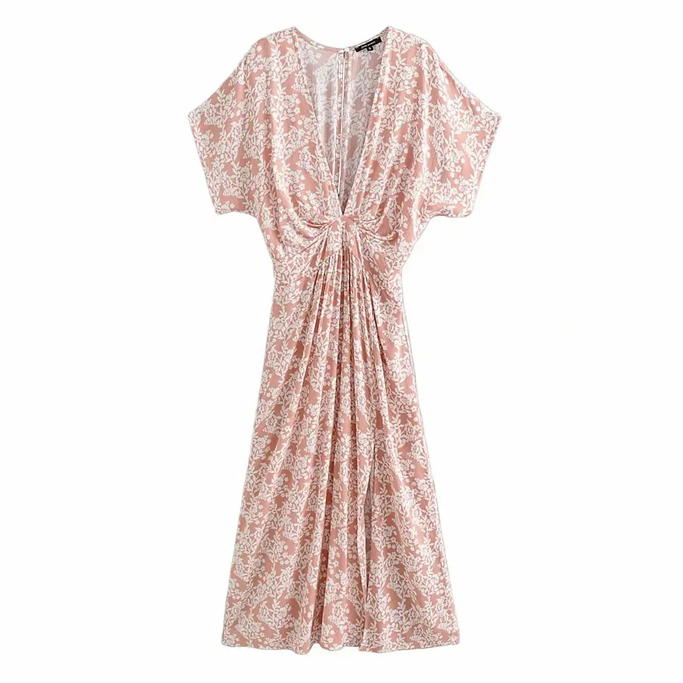 Thumbnail: Boho Floral Split Maxi Dress – Deep V‑Neck Summer Casual Wear
