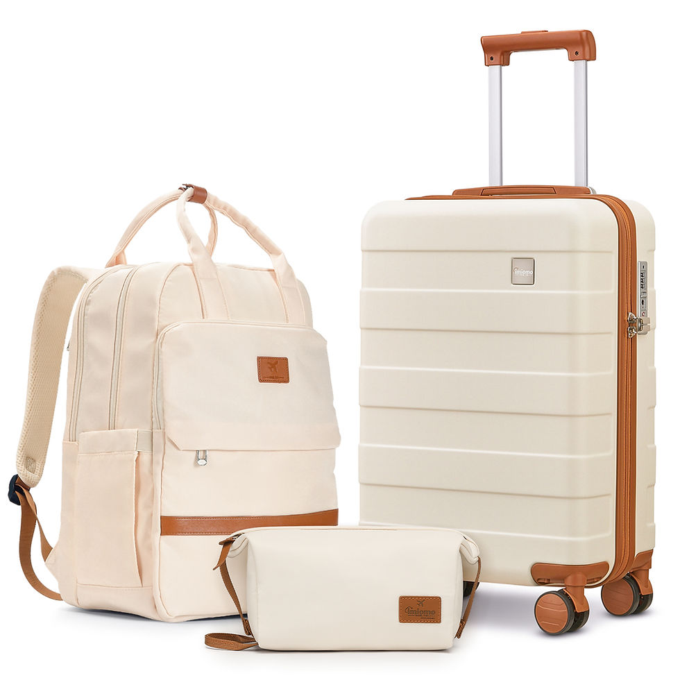 Thumbnail: Hard Shell Lightweight Travel Luggage Set – Spinner Carry-On Suitcase with Lock