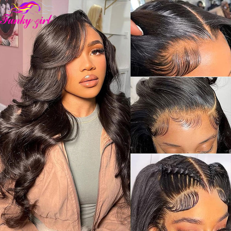 Thumbnail: Body Wave Transparent Lace Wig With Baby Hair 13x6 Brazilian Human Hair