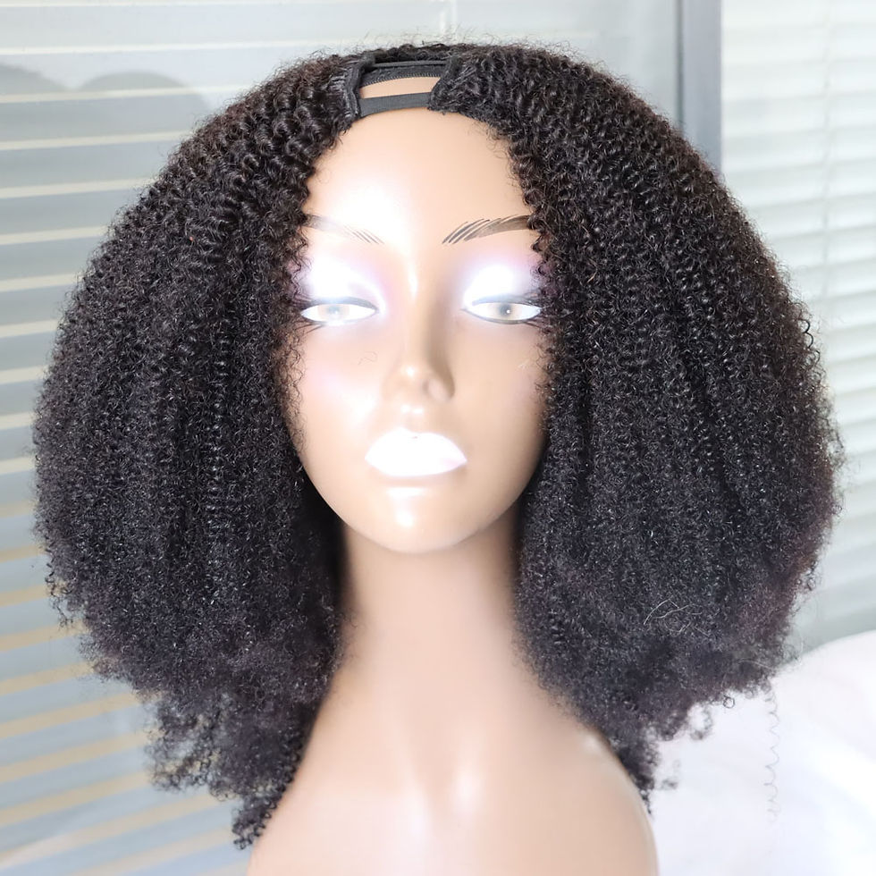 Thumbnail: Afro Kinky Curly U-Part Wig – 4C Texture, Virgin Indian Human Hair