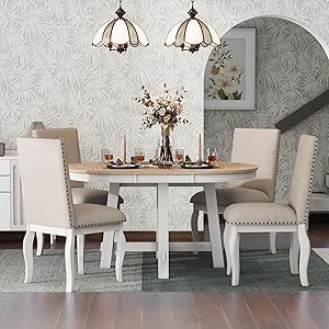 Thumbnail: Classic 6-Piece Wooden Dining Set with Rectangular Table and Chairs