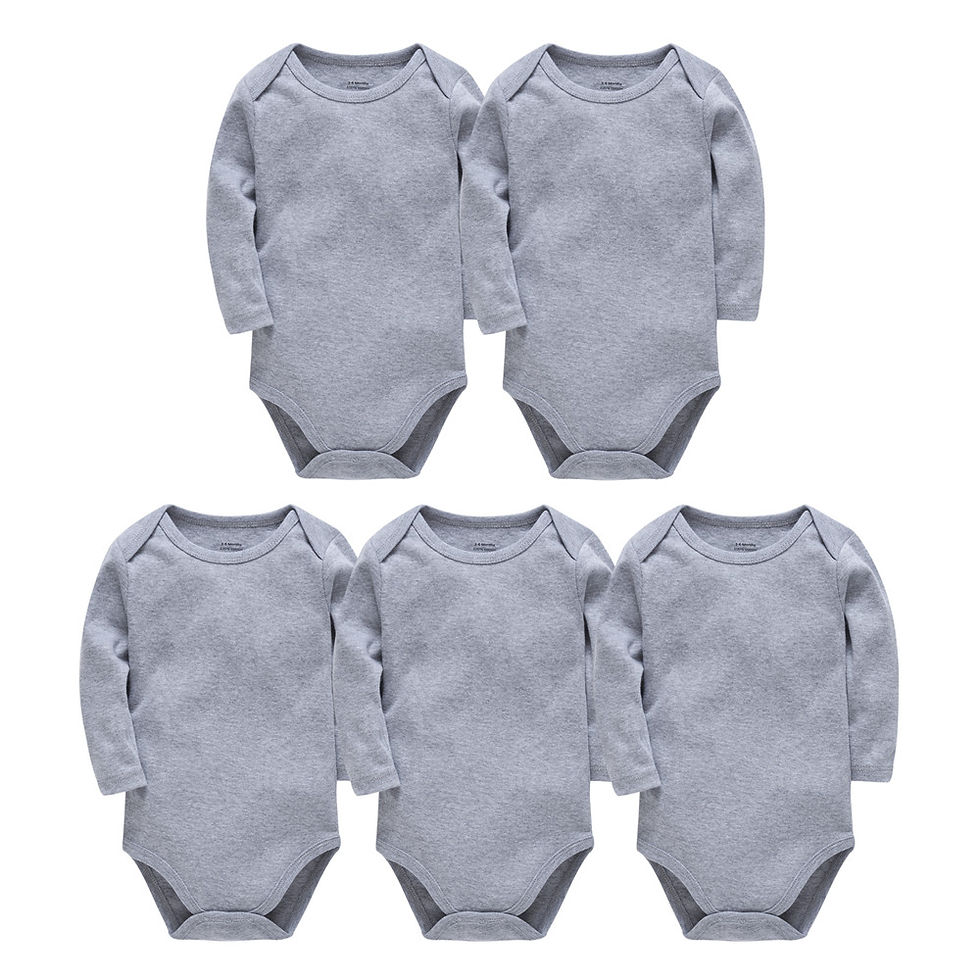 Thumbnail: Unisex Baby Clothes Multipack – 3/5pcs Long Sleeve Cotton Outfits (0–24M)