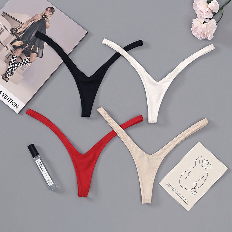 Thumbnail: Low Waist Deep V Thong Secret Clothes for Women Breathable Sexy Fit