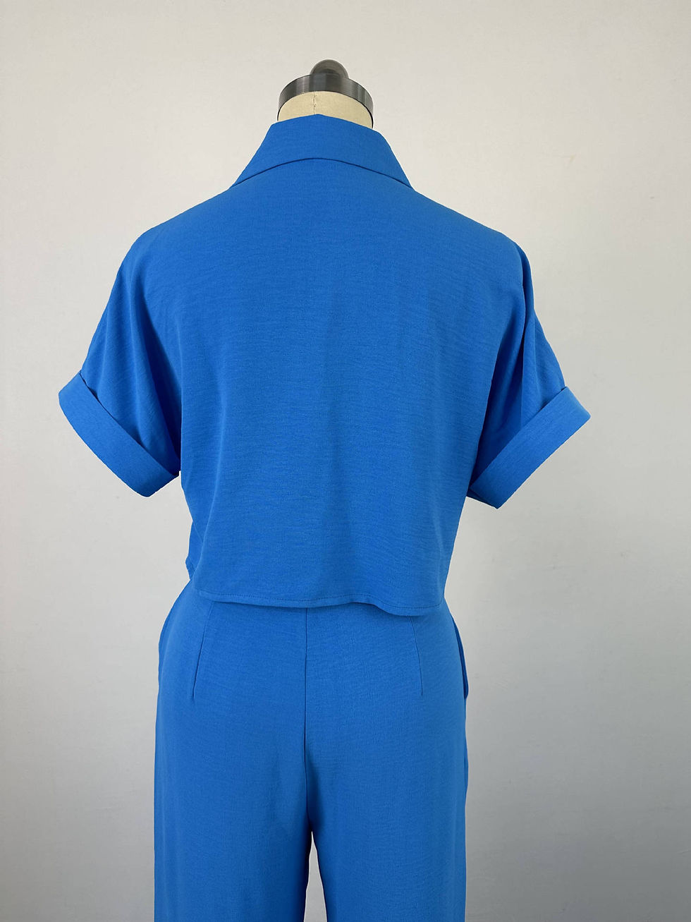 Thumbnail: Casual Womens Solid 2 Piece Set Short Sleeve Turn Down Collar Summer Outfit