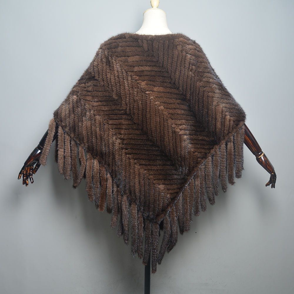 Women Winter Coat Soft Knitted Real Mink Fur Jacket Luxury Quality