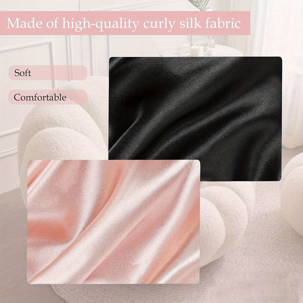 Thumbnail: Double Layer Satin Sleep Bonnet with Adjustable Tie Band – 33CM