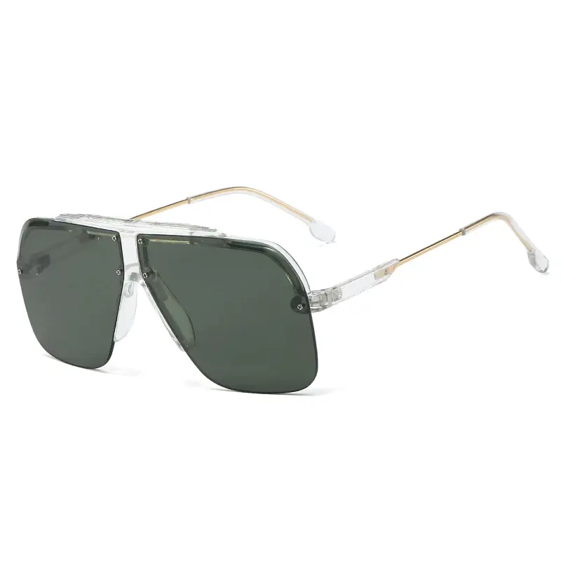 Thumbnail: Oversized Leopard One-Piece Sunglasses – Gradient UV400 Tea-Tint Lenses