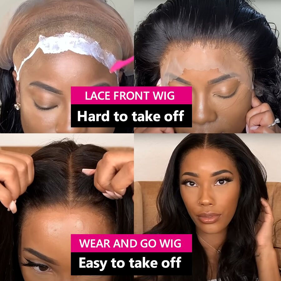 Thumbnail: Glueless Wig Human Hair Body Wave 13x4 Lace Front 6x4 Closure Wig