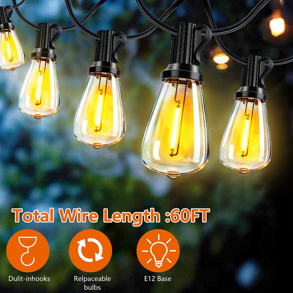 Thumbnail: 100FT Solar Outdoor String Lights – IP65 Waterproof Shatterproof E12 LED