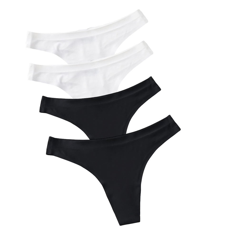 Thumbnail: Women’s 4PCS Low-Waist G-String Thong Panties Seamless Underwear