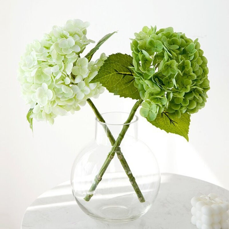 Thumbnail: Artificial Hydrangea Flower Branch – Real Touch Silk Stem for Home and Weddings