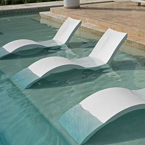 Thumbnail: Modern Outdoor Plastic Garden Chaise Lounger