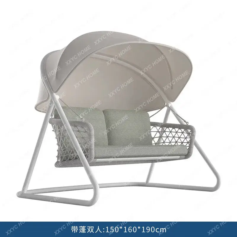 Thumbnail: Rattan Hanging Swing Chair for Garden Balcony Courtyard