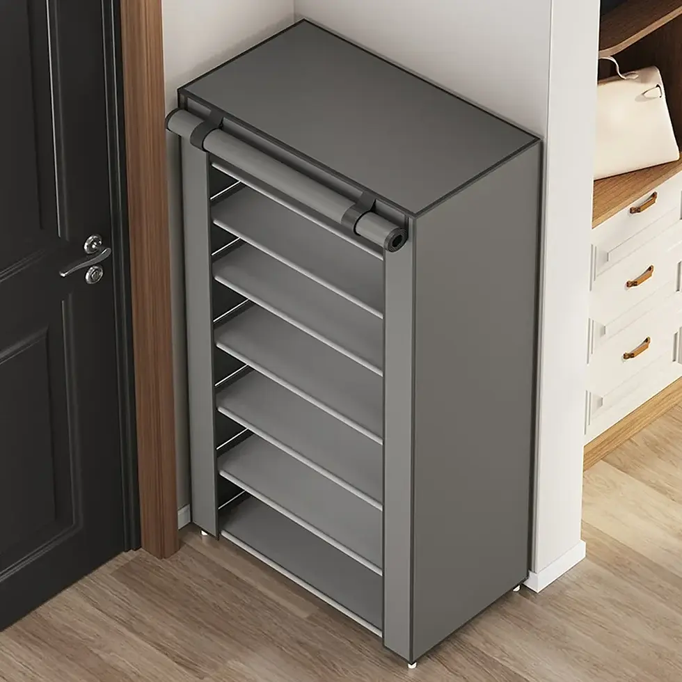 Thumbnail: Multilayer Dustproof Shoe Cabinet with Wall Corner Design