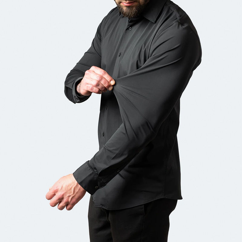 Thumbnail: Plus Size Seamless Spandex Shirt – Long Sleeve Slim Fit for All Seasons