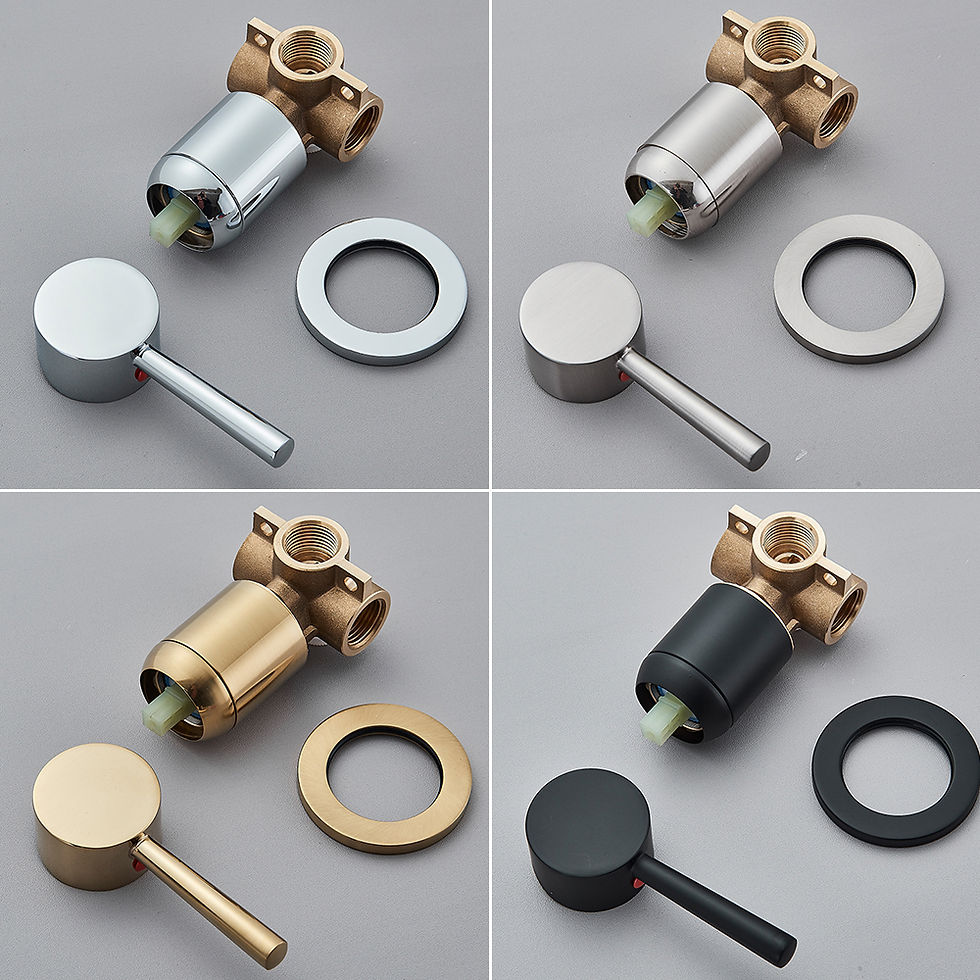 Thumbnail: Brass Concealed Mixer Shower Diverter Valve with Black Chrome