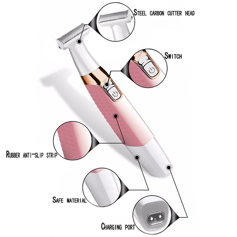 Thumbnail: Kemei 1900 Washable Rechargeable Women’s Electric Shaver &Trimmer with LED Light