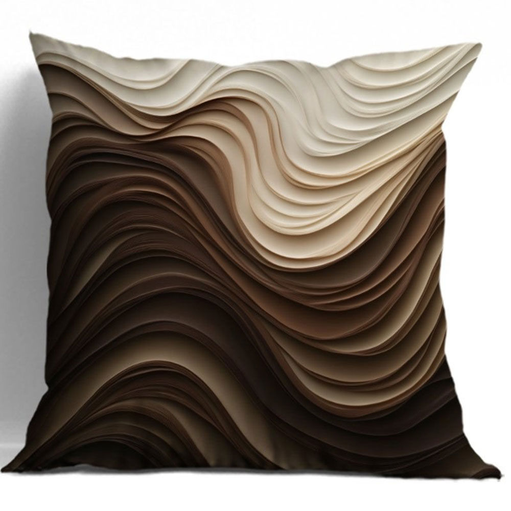 Brown Abstract Texture Pillowcase – Bedroom & Living Room Decor