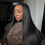 Thumbnail: 300% Density Straight HD Lace Front Wig Brazilian Human Hair 13x6/13x4