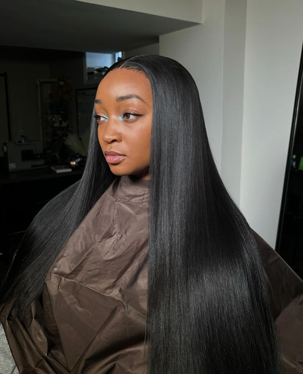 Thumbnail: 300% Density Straight HD Lace Front Wig Brazilian Human Hair 13x6/13x4