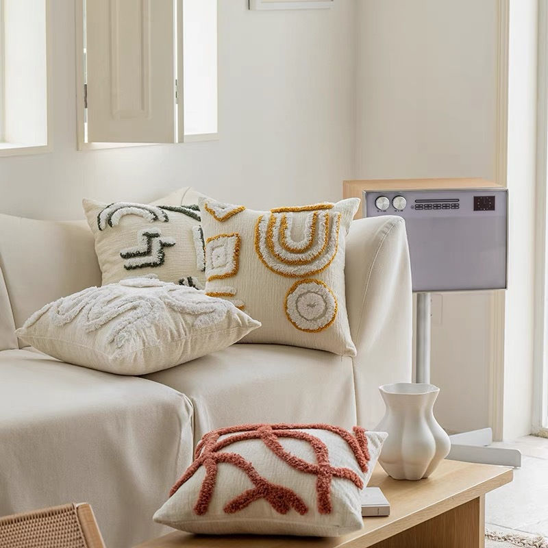 Thumbnail: Nordic Style Embroidered Decorative Pillow Cover for Living Room