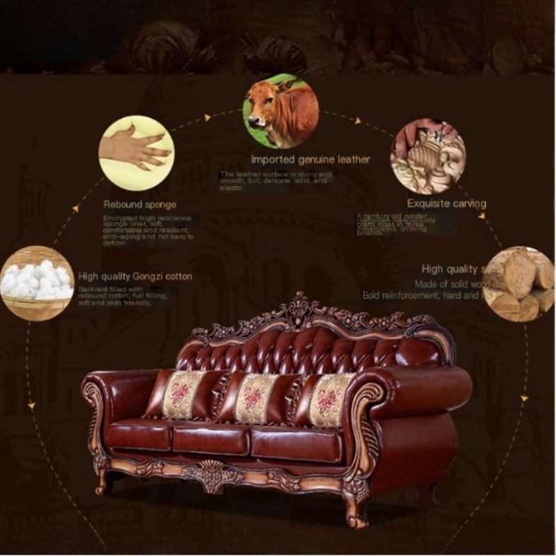 Thumbnail: Luxury Nordic Recliner Sofa with Chaise – Premium Leather & Wood Frame