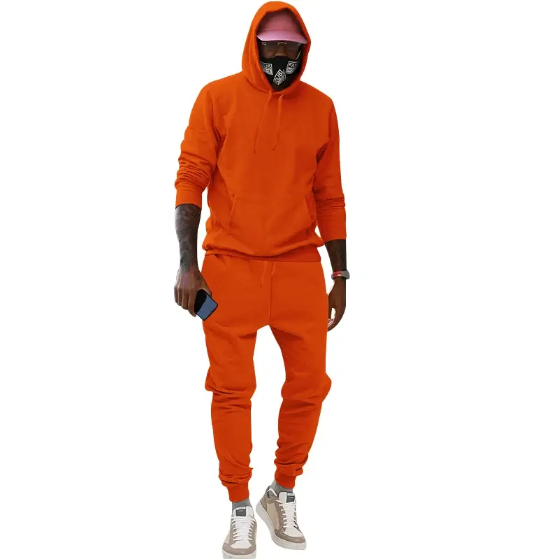 Thumbnail: Men’s Blank Hoodie and Track Pants Set