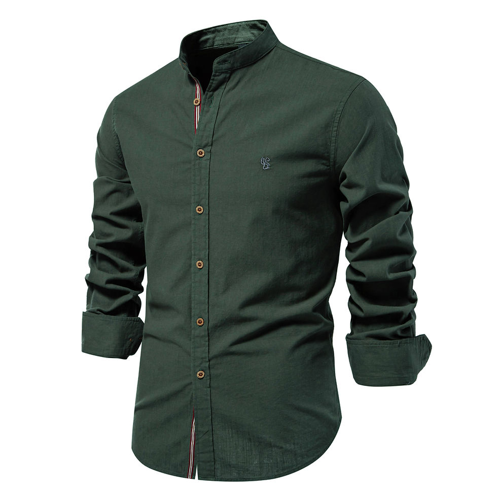 Thumbnail: Men's 100% Cotton Long Sleeve Shirt – AIOPESON Casual Spring Wear