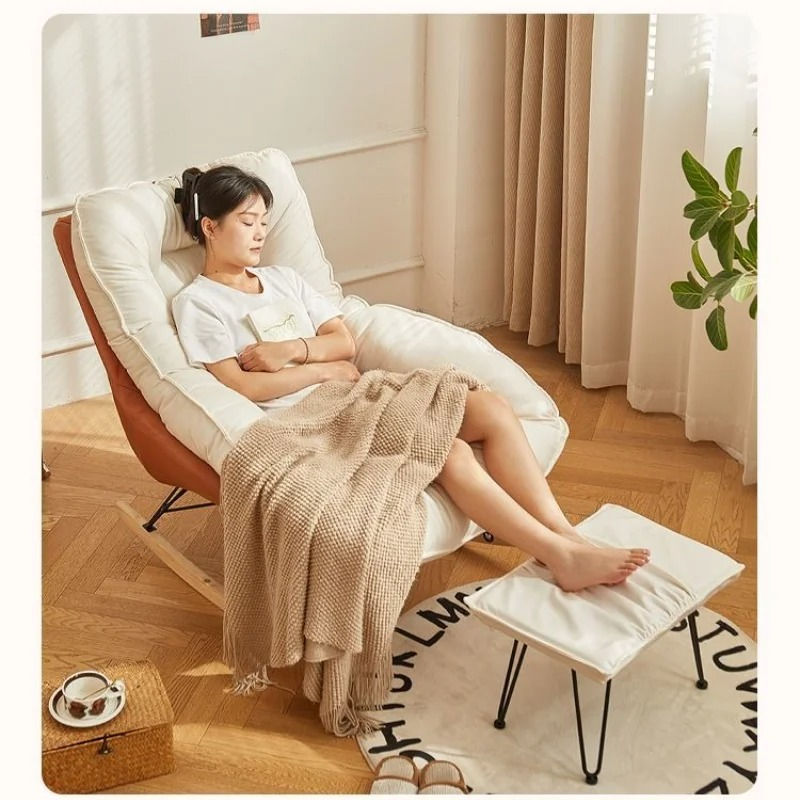 Thumbnail: Nordic Single Rocking Recliner Chair for Living Room