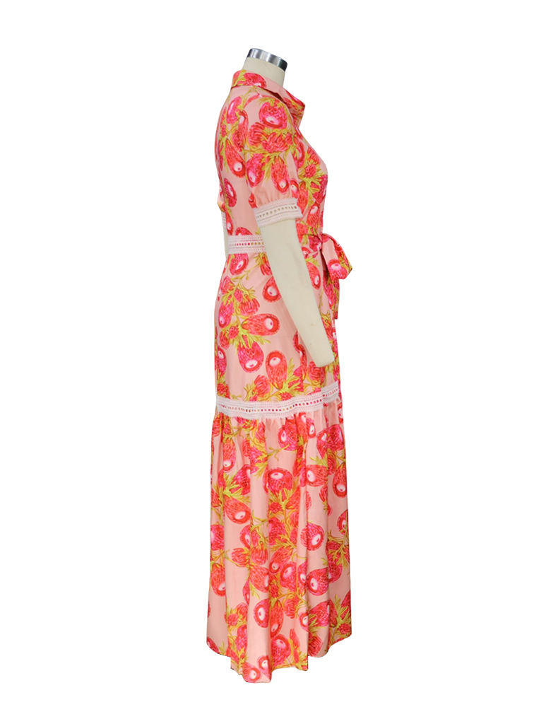 Thumbnail: Colorful Floral Maxi Dress for Women with Sleeves Loose Boho Design