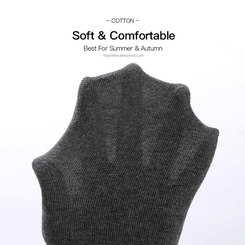 Thumbnail: HSS Cotton Crew Socks for Men – 5 Pairs Casual Business Style, All-Season Wear
