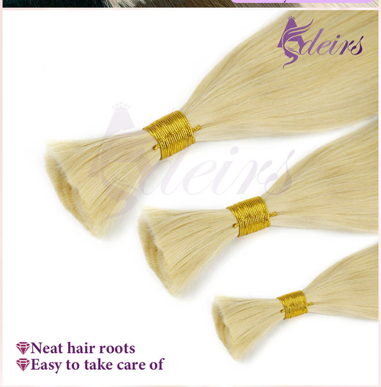 Thumbnail: ADEIRS Straight Bulk Human Hair Extensions – 100% Remy Hair Black