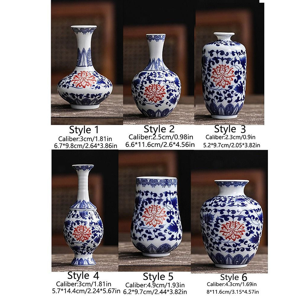 Thumbnail: Blue and White Mini Porcelain Vase – Hand-Painted Vintage Ceramic Flower Vase