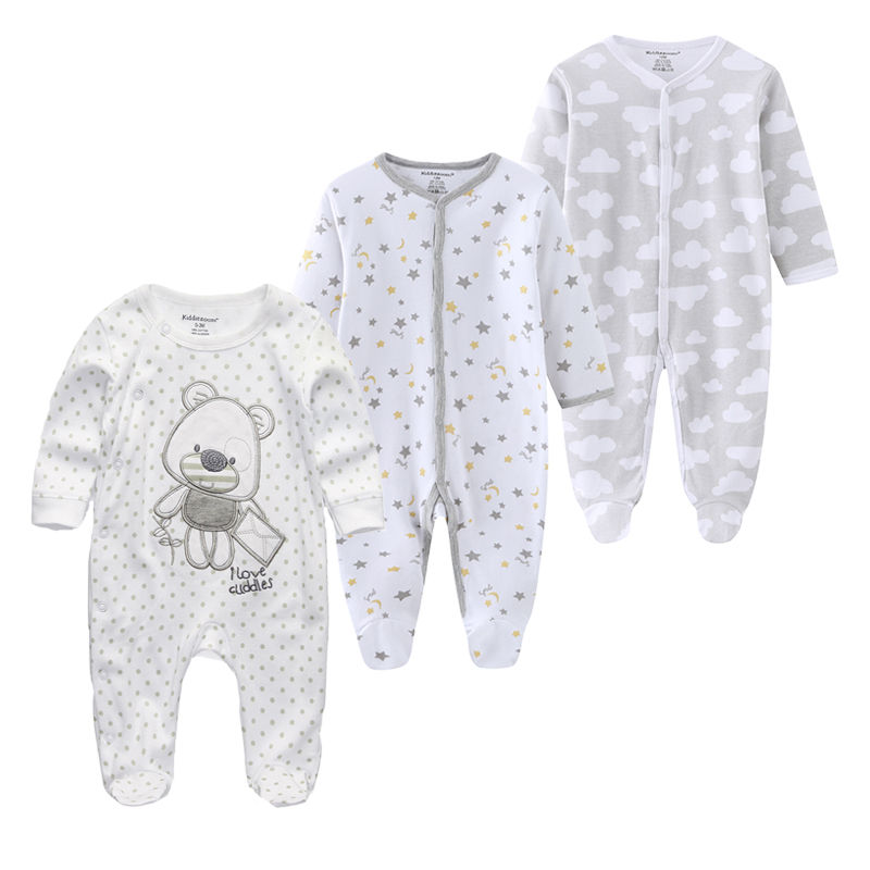 Thumbnail: Baby Cotton Long Sleeve Romper