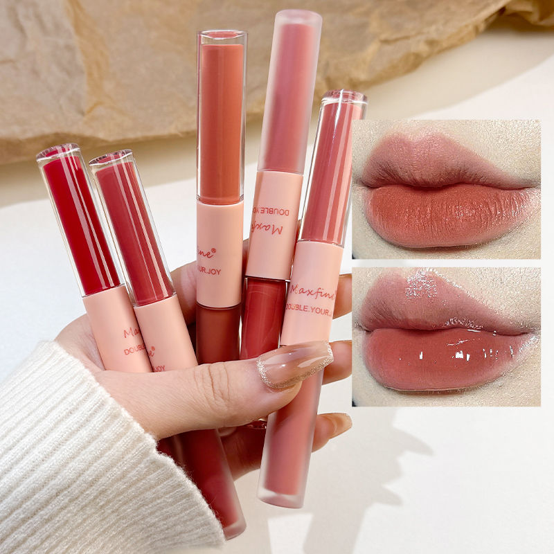 Thumbnail: Double-Headed Lip Glaze – Matte, Waterproof & Long-Lasting Lipstick Set