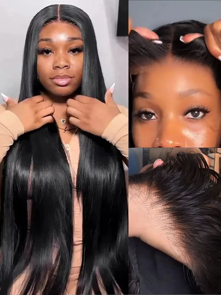 Thumbnail: Bone Straight HD Lace Frontal Wig 30–40 Inch 250 Density Malaysian Hair