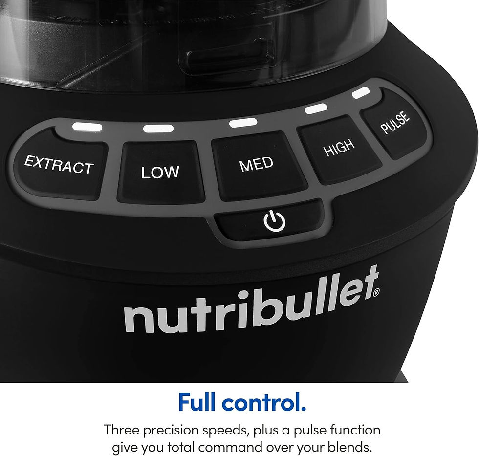 Thumbnail: Full-Size 1200W Blender Combo Matte Black for Smoothies, Soups & Nut Butters