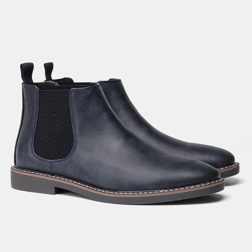Thumbnail: Men Retro Chelsea Boots Comfortable Fashion Leather Ankle Shoes